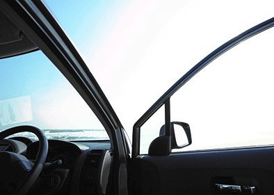 One common example of an exterior-interior transition area would be seals or components around the windows.
